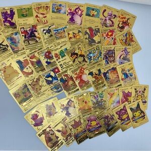 fake Gold Pokemon Card Set